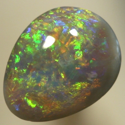 SOLID SEMI BLACK OPAL Golden fire, greens and orange